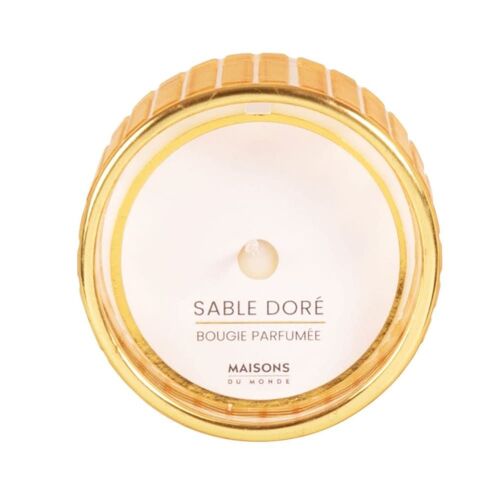 Bougie parfumée en verre jaune 7x7