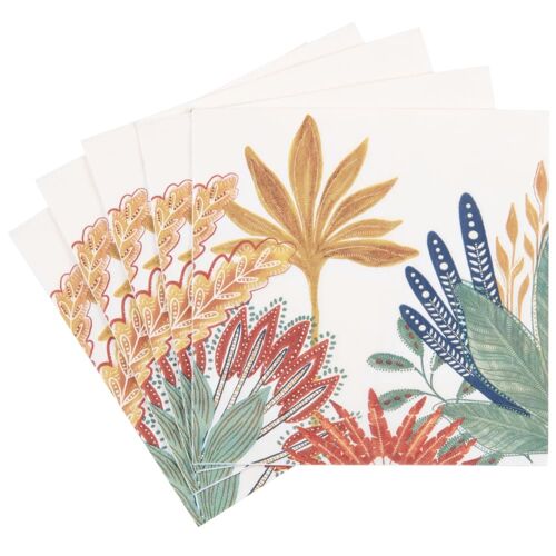 Serviettes en papier motif floral multicolore (x20)