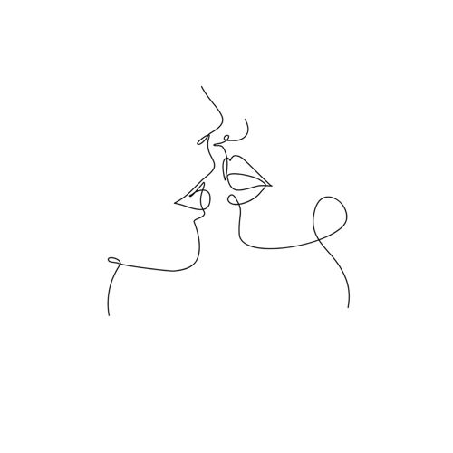 Tableau sur toile Almost kiss 40x50