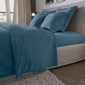 Housse De Couette Jersey Coloris Denim 140x200 Cm