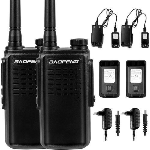 Talkie Walkie Rechargeable PMR446 16 Canaux,CTCSS/DCS,FM, Batterie De 1500 MAh, PortéE Maximale De Conversation De 5 Km, Radio Professionnelle avec Kit Mains Libres