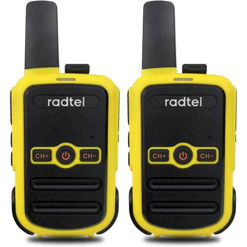 Rt12 Talkies-Walkies Rechargeables Pour Adultes Longue Portée Sans Licence Pmr 446 Radio Bidirectionnelle 16 Canaux Vox Mains Libres Pour Camping¿ (Jaune)