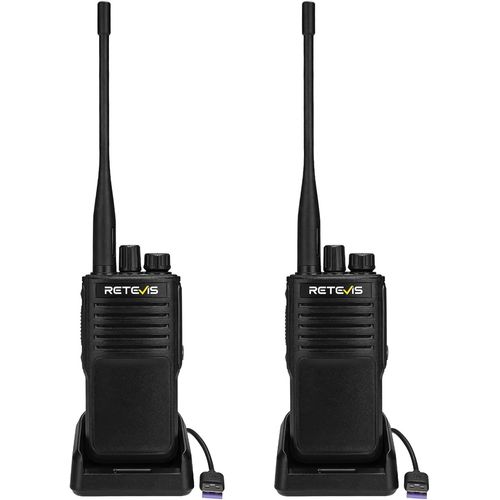 P62 Talkie Walkie Longue Portée,Talkie Walkie Étanche Ip68,Double Bande 2500Mah Facile À Jumeler,Alarme D'Urgence,Professionnel Talkies Walkies Pour Sécurité,Industrie (Noir,2Pcs)