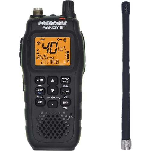 Président Randy-Iii Am/Fm Walkie Cb 27 Batterie Lithium 1800 Mah
