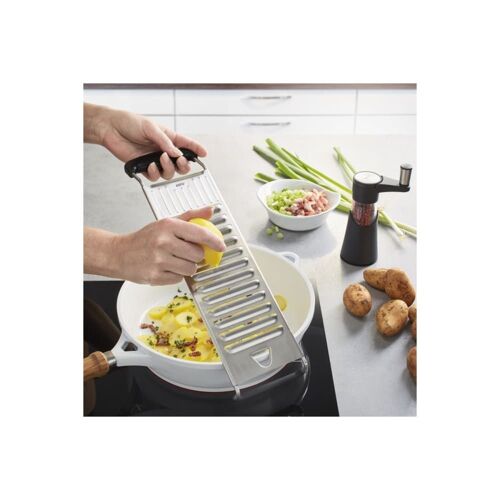 Mandoline pour pommes de terre en acier inoxydable argent