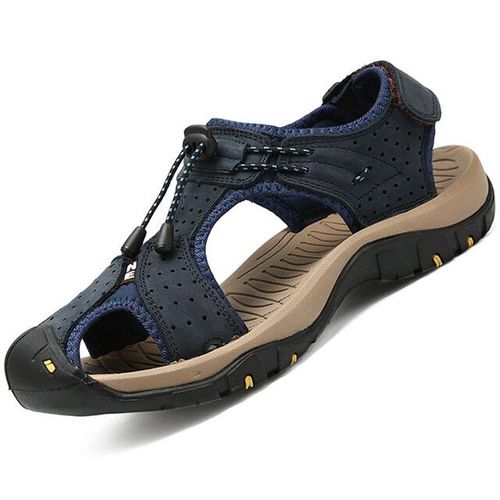 Sandales En Cuir De Vachette Pour Hommes Chaussures D'été Pour Hommes Sandales De Plage En Plein Air Chaussures De Gladiateur Pour Hommes Baskets Sandalias Grande 46