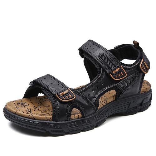 Marque Classique Hommes Sandalesté En Cuir Véritable Sandales Hommes En Plein Air Décontracté Léger Sandale Mode Hommes Baskets 38 46