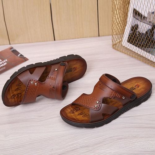 Chaussures De Plage Bout Ouvert Pour Hommes Sandales De Haute Qualité Antidérapantes Respirantes Deux Usages Chaussures D'extérieur D'été