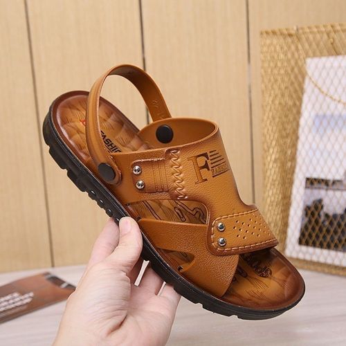 Chaussures De Plage Bout Ouvert Pour Hommes Sandales De Haute Qualité Antidérapantes Respirantes Deux Usages Chaussures D'extérieur D'été