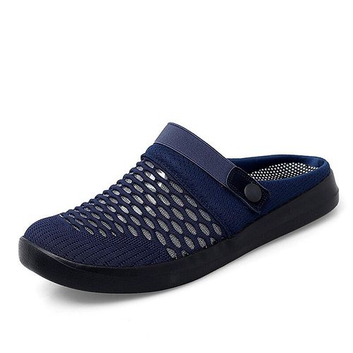 Sandales D'été Légères Et Respirantes Pour Hommes Pantoufles D'extérieur Décontractées La Mode Chaussures De Plage En Maille Enfiler Nouvel Arrivage