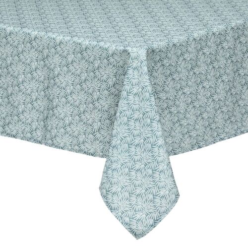 Nappe Anti-Tâche Aux Impressions Végétales Polyester Vert 150x300 Cm