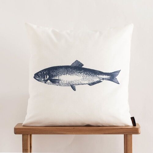 Housse De Coussin En Coton Bleu 50x50 Cm
