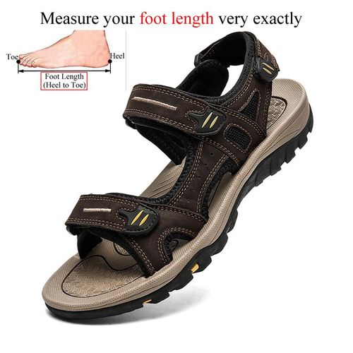 Sandales De Plage Pour Hommes Chaussures D'extérieur Décontractées Respirantes Crochet Et Boucle Grande 48 49