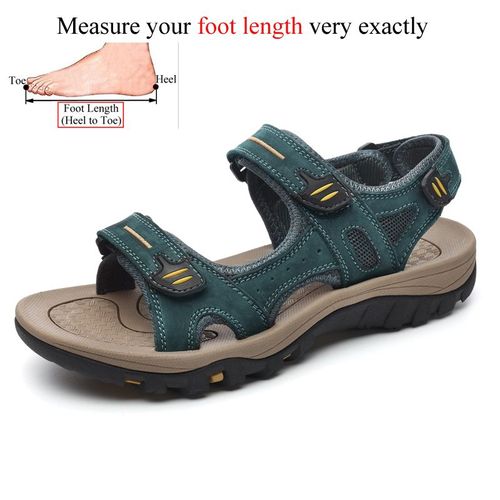 Sandales De Plage Pour Hommes Chaussures D'extérieur Décontractées Respirantes Crochet Et Boucle Grande 48 49