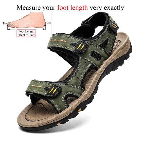 Sandales De Plage Pour Hommes Chaussures D'extérieur Décontractées Respirantes Crochet Et Boucle Grande 48 49