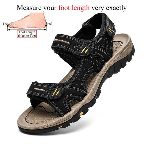 Sandales De Plage Pour Hommes Chaussures D'extérieur Décontractées Respirantes Crochet Et Boucle Grande 48 49