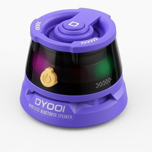 Dy200 Mini Enceinte Bluetooth Magnétique - Haut-Parleur Portable Sans Fil Avec Led Rvb, Support De Téléphone, Basses Profondes, Batterie Rechargeable, Compatible Avec Android, Iphone Et Tous