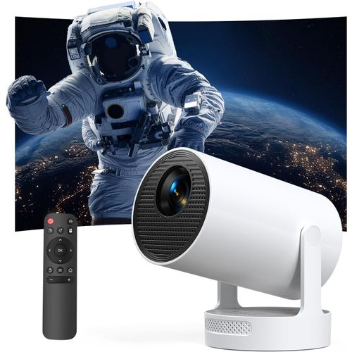 Mini projecteur, Vidéoprojecteur à Mise au Point télécommandée Portable avec FHD 4K 1080P, 350 lumens ANSI, WIFI6 & Bluetooth 5.4, projecteur Intelligent pour cinéma à Domicile