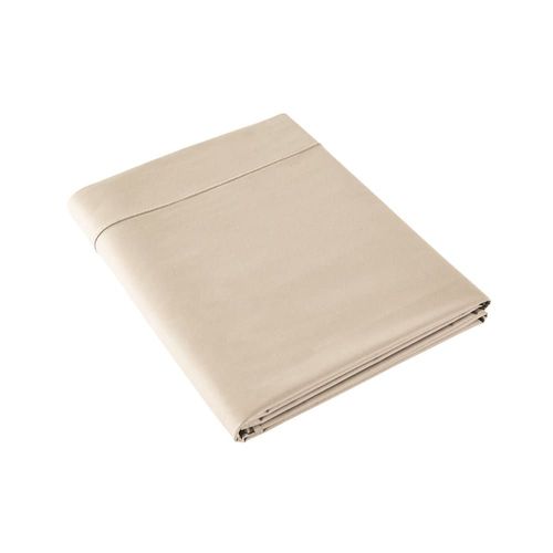 Drap Plat Coton Grège 180x290 Cm