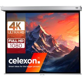 Pro Plus Écran De Projection Manuel 90"" | 180X135 Cm 4:3 | Écran 4K, Full-Hd Extensible Manuellement Pour Les Présentations De Bureau Et Le Home Cinéma | Montage Mural & Au Plafond