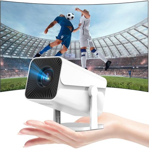 Mini Projecteur Portable,Focus Électrique&Auto Keystone Videoprojecteur Bluetooth Supporte 4K 1080P,270° Rotation Video Projecteur Portatif,Compatibile Avec Téléphone Tv Stick Hdmi Usb