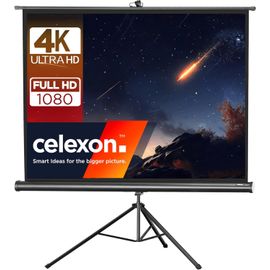 Economy Écran De Projection Trépied Noir 105"" | 211X160 Cm 4:3 | Écran Mobile & Transportable 4K, Full-Hd Avec Enrouleur Manuel Pour Home Cinéma, Bureau Et L'Extérieur | Pied + Poignée Inclus