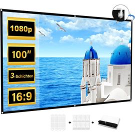 Aultra Écran De Projection Pliable Et Portable 100"" Pour Vidéoprojecteur Fin Et Haute Résolution Pour Home Cinéma, Intérieur Et Extérieur, École, Fête