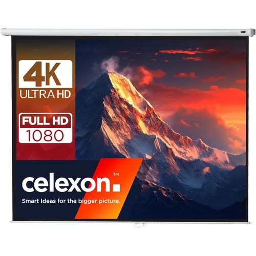 Economy Écran De Projection Manuel 90"" | 180X135 Cm 4:3 | Écran 4K, Full-Hd Extensible Manuellement Pour Les Projections Home Cinéma & Bureau | Montage Mural & Au Plafond/À Suspendre