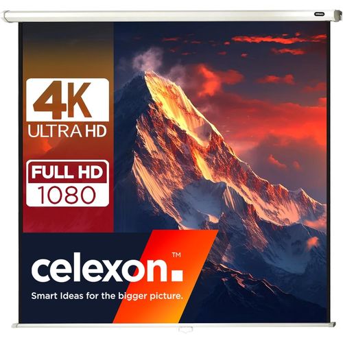 Economy Écran De Projection Manuel 100"" | 180X180 Cm 1:1 | Écran 4K, Full-Hd Extensible Manuellement Pour Les Projections Home Cinéma & Bureau | Montage Mural & Au Plafond/À Suspendre