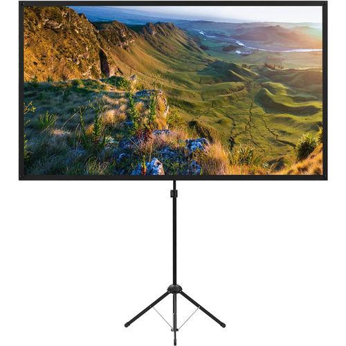 JEXNOVASHOP-cran de Projection avec Trépied, Écran de Projection Portable 80 Pouces, 16:9, Écran pour Projecteur 4K, léger, Facile à Installer, Idéal pour Le Cinéma à Domicile, Les Films Intérieurs/E