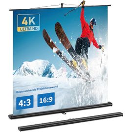 Écran De Projection Avec Support, Écran De Projection Portable, Écran De Projection De 60 Pouces 16:9, Projection Ultra-Courte Possible, Idéal Pour Home Cinéma, Films Intérieurs/Extérieurs.