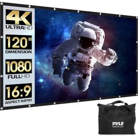 Écran De Projection Portable Pliable - 120"" 16:9 Hd 4K - Léger - Pour Intérieur Et Extérieur - Anti-Pli - Pour Home Cinéma, Fête, Bureau, Salle De Classe