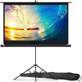 Écran De Projection Sur Pieds 60 Pouces - Écran Pour Projecteur Intérieur Et Extérieur Pour Films Ou Présentations - Écran Sur Trépied Hd Premium Sans Pli 16:9 Avec Sac De Transport Et Sangles, Mat