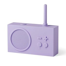Enceinte bluetooth et radio en gomme violet