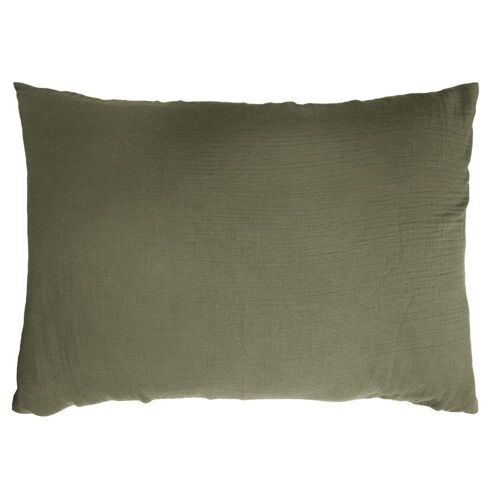 Taie D'oreiller Gaze De Coton Unie 50x70 Cm