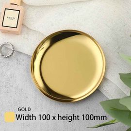 Ins Wind-Escalier À Bijoux En Acier Inoxydable Pour Filles,Jules,Cosmétiques Ménagers,Multi-Forme,Usages En Métal,Rangement,Stock - Type Gold Round