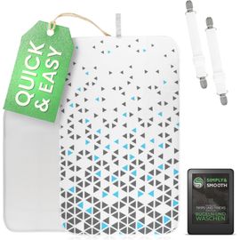 ChenQuanSarl-Tapis De Repas Sur Table 100X60 Comme Alternative A La Table A Repasser - Couverture De Repas Resistante A La Chaleur Avec Tendeurs, Toile A Repasser + E-Book - Pour Voyages