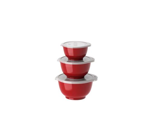 Ensemble De Mini-Bols À Mixer Rouge