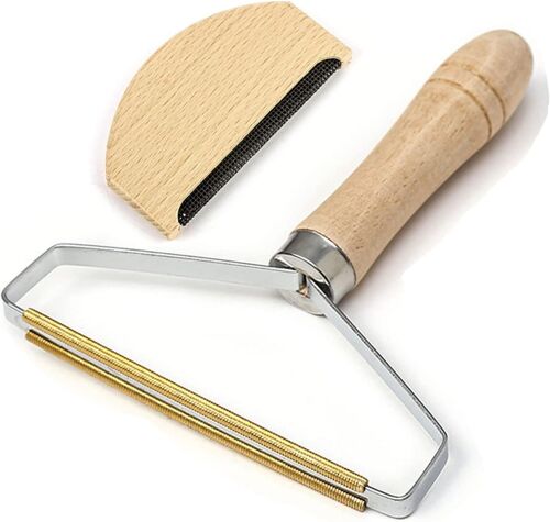 MEVRONISSHOP-Rasoir Anti Bouloches Lot de 2 Décapant de Peluches, Peigne en Cachemire, Brosse Anti Poil Manuelle pour Soins De Pull Cachemire Vêtements Outil Enlever Boulochesdes Vetements