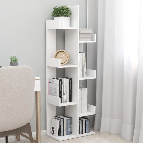Vidaxl Bibliothèque Blanc 48x25,5x140 Cm Bois D'ingénierie