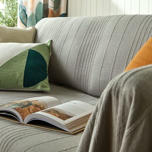 Jeté De Canapé En Coton Gris 270x250