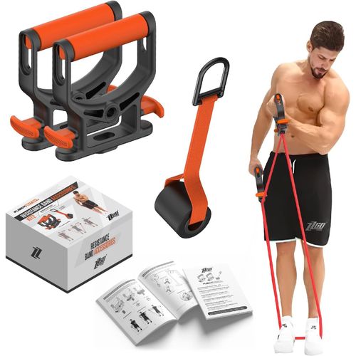 Sept-Accessoires Pour Bandes De Résistance Kit2 (2 Power Handles + 1 Ancrage Pour Porte) | Caoutchouc Élastique Fitness Pour Musculation, Exercice, Yoga, Pilates, Callisthénie
