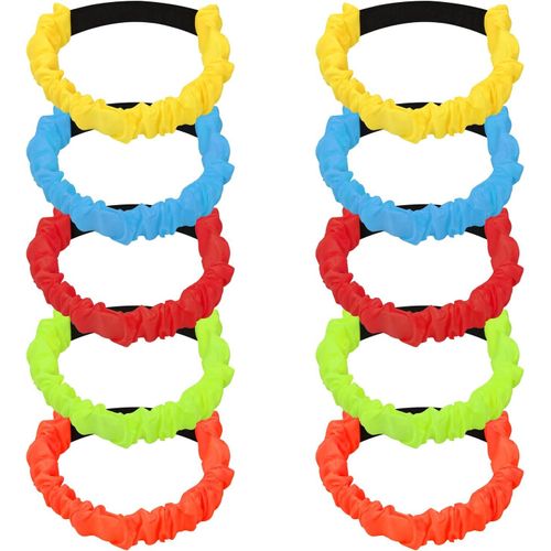 Asas-10 Pièces Bandes De Course À 3 Pattes 5 Couleurs Élastique Coloré Corde À Cravate Pour Adultes Enfants Pour Relais Course Champ Jour Arrière-Cour