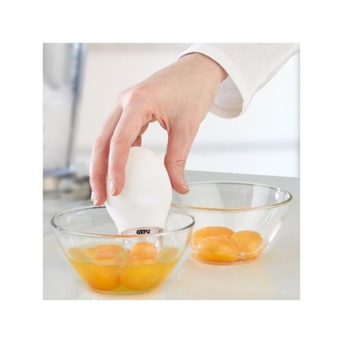 Séparateur de jaunes d'oeufs coloris blanc en silicone