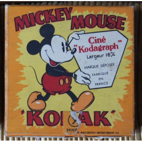 Ciné Kodagraph Mickey Mouse Garagiste Deuxième Partie Kodak Film Bobine 16 Mm