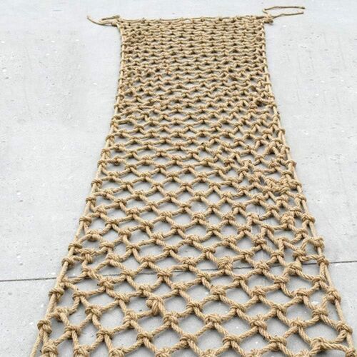 Kalanka-Filet Décoratif Corde Pour Intérieur Ou Extérieur, Sécurité Protection Chanvre Net, Anti-Chute Jute De Garde-Corps D'escalier Balcon Enfants 0.5x2m