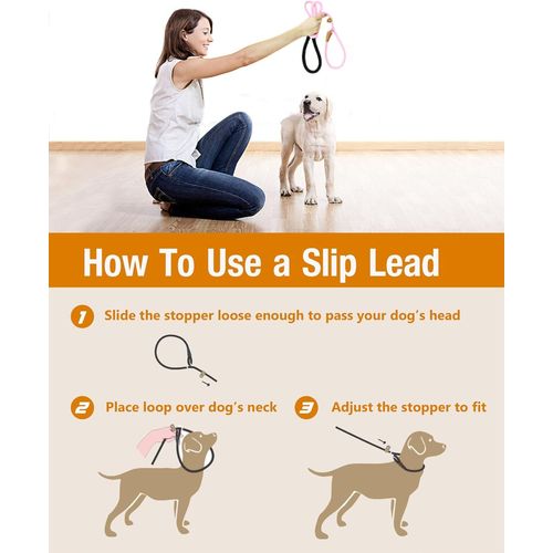 Laisse Chien Corde 0.9cm X 180cm Laisse Pour Chien En Nylon Avec Poignée Rembourrée Réfléchissant Laisse Coulissante Aux Chiot, Petits, Moyens Et Gros Chiens Violet