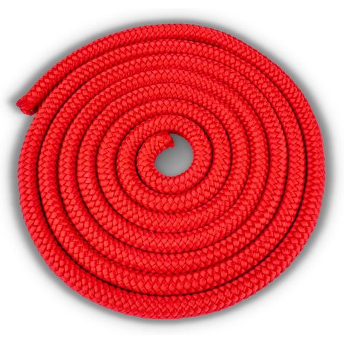 Meimie-Corde À Sauter Pour Enfants & Adultes | Longueur 2,10m | Rouge | Poids 88 G | Idéale Pour Les Écoles Et Les Clubs De Sport | Robuste & Réglable