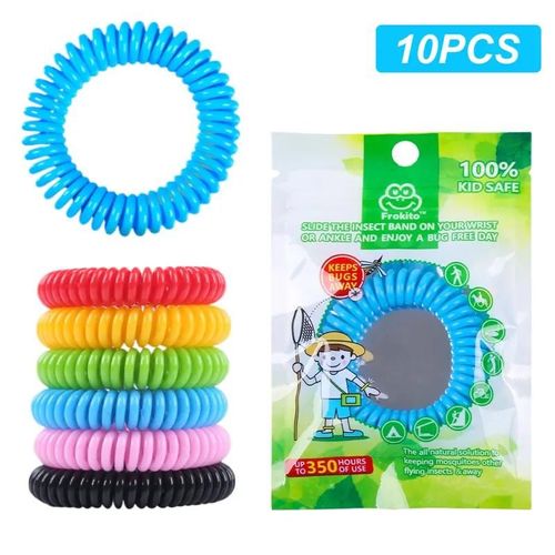 Lot De 10 Bracelets Anti-Moustiques Naturels, Sans Deet, Étanches, Pour Adultes Et Enfants 