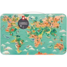 Chenquansarl-Planisphère Magnétique Dino - 50 Magnets Dinosaures + 1 Plateau + 1 Poster Modèle - Jeu Éducatif Enfant - Dès 7 Ans, J05836